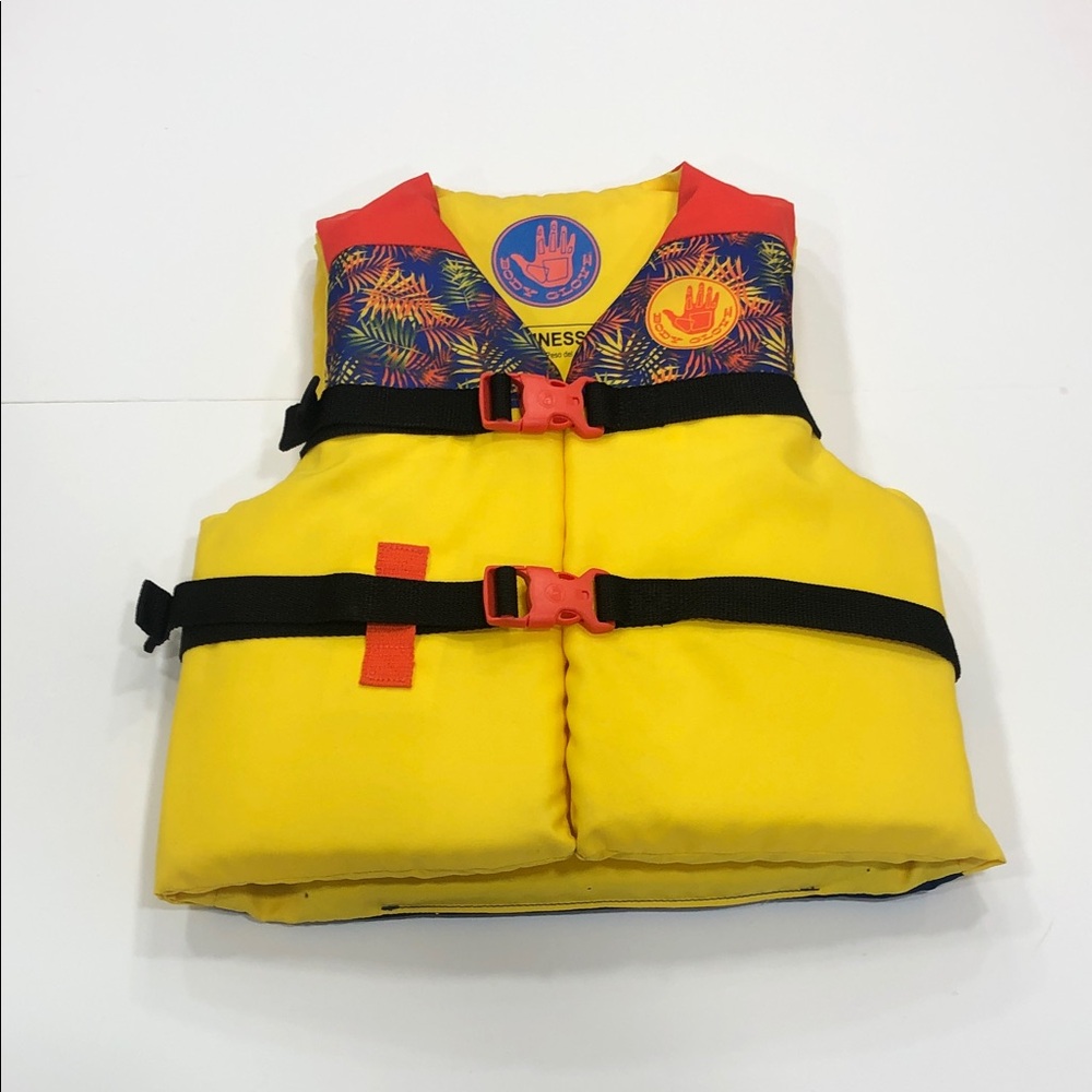 Body Glove Youth PFD Life Jacket 55–88 lbs (25–40 kg) Tropical Print